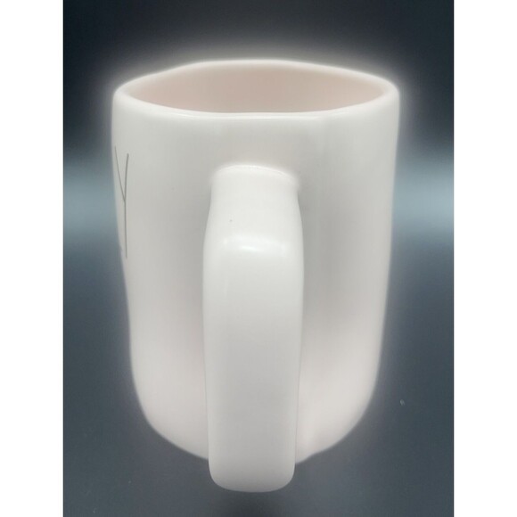 RAE DUNN NEWLY WED Pink Coffee Mug With Gold Lettering NEW - Picture 2 of 6